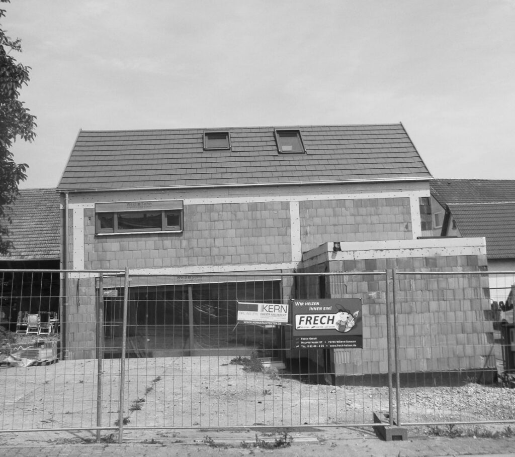 Einfamilienhaus Steinfeld Baustelle